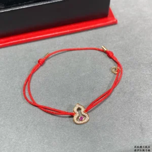 Red String Bracelet with Gold Plated