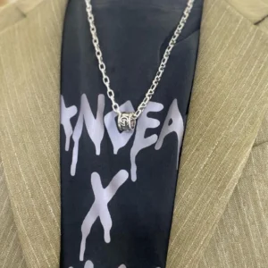 Silver Chain Necklace with Pendant