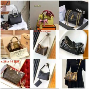 YSL Saint Laurent, Hermes, Louis Vuitton Handbag Crossbody Bag Set of 40 Styles