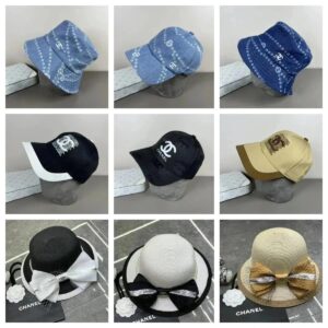 Chanel Bandana Print & Straw Bow Hats: 40 Styles of Elegance