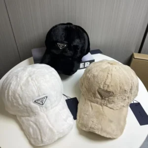 Prada Re-Nylon Faux Fur Baseball Cap: A Luxurious Eco-Friendly Accessory